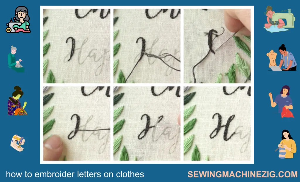 How to embroider letters on clothes