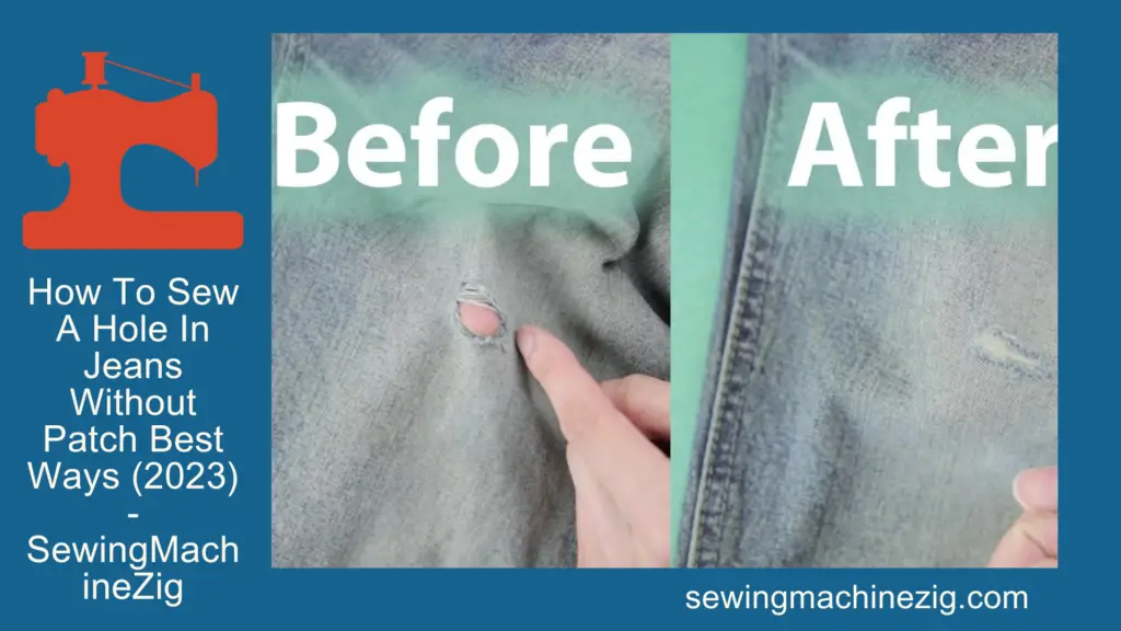 how to sew a hole in jeans without patch