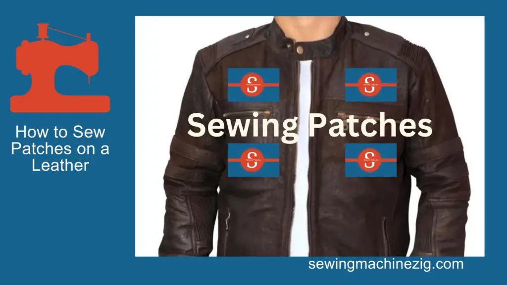 how to sew patches on a leather