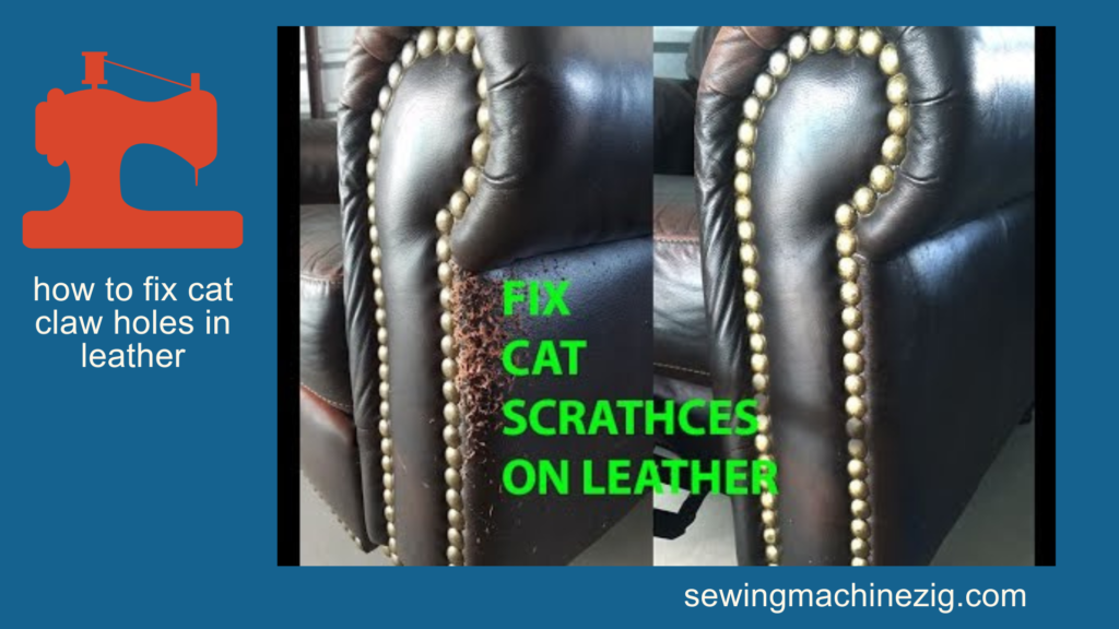 how to fix cat claw holes in leather