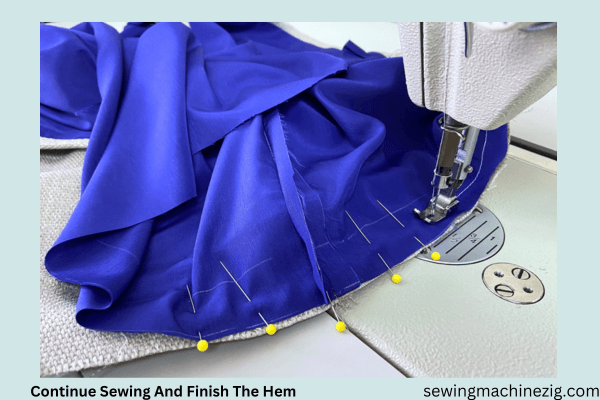 Continue Sewing And Finish The Hem