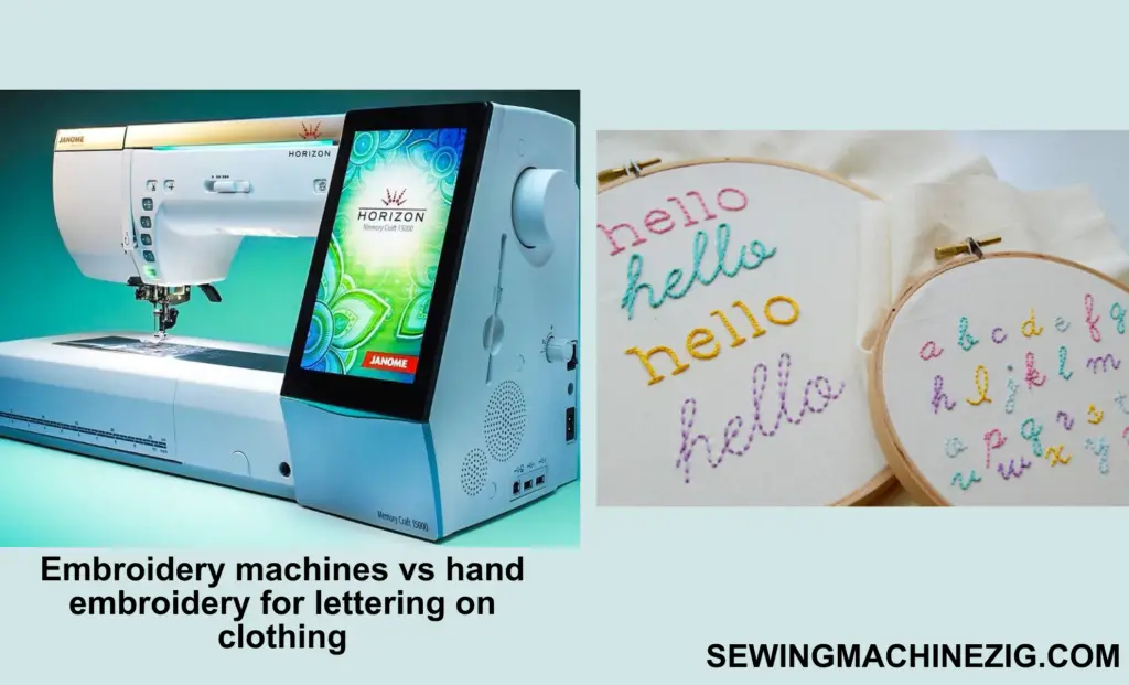 Embroidery machines vs hand embroidery for lettering on clothing