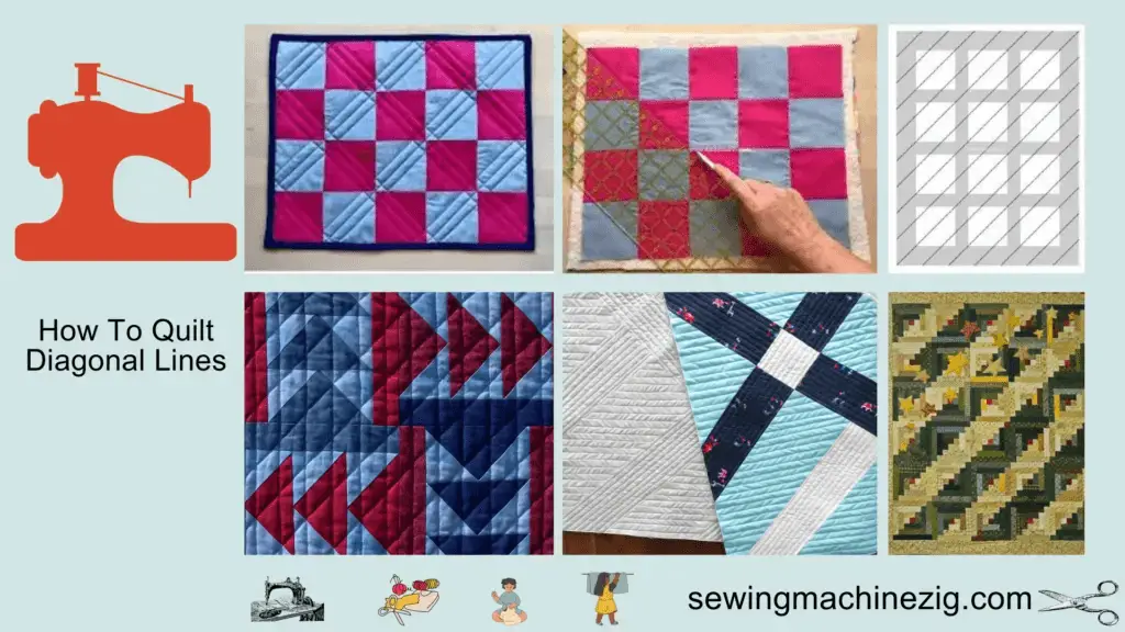 How To Quilt Diagonal Lines