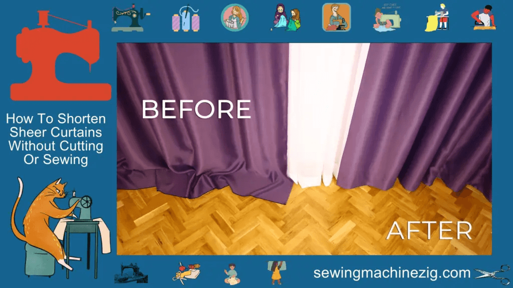 How To Shorten Sheer Curtains Without Cutting Or Sewing