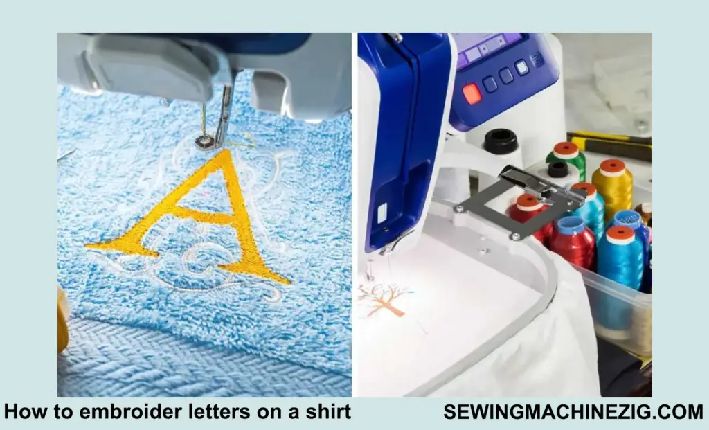 How to embroider letters on a shirt