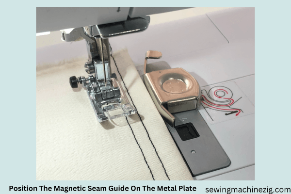 Position The Magnetic Seam Guide On The Metal Plate