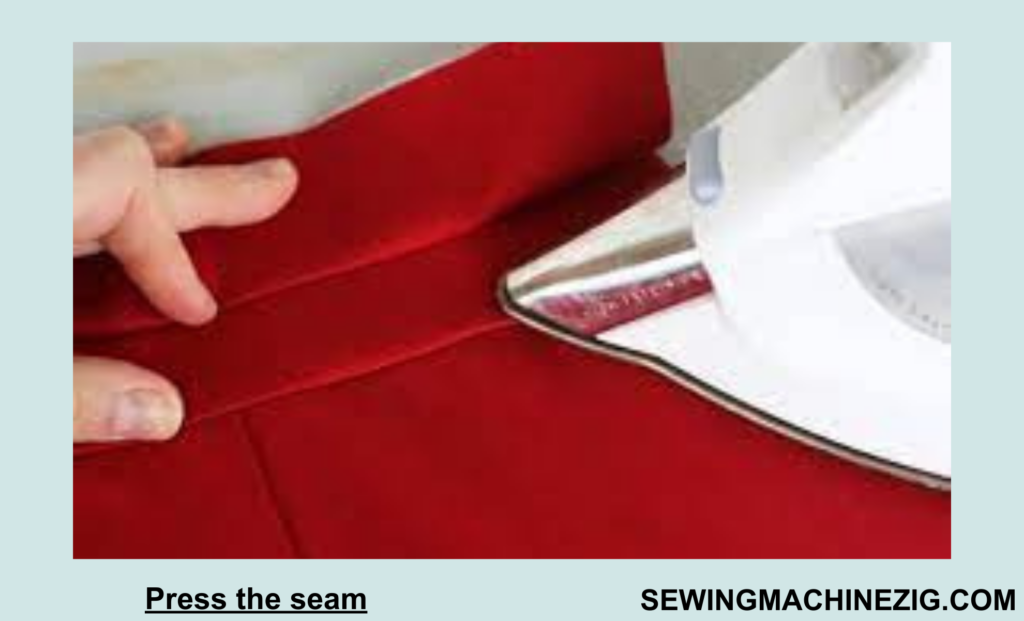 Press the seam waistband