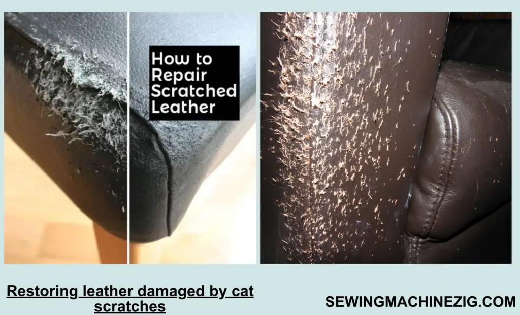 Restoring leather damaged by cat scratches