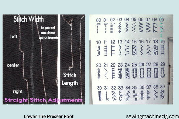 Set The Stitch Length And Width