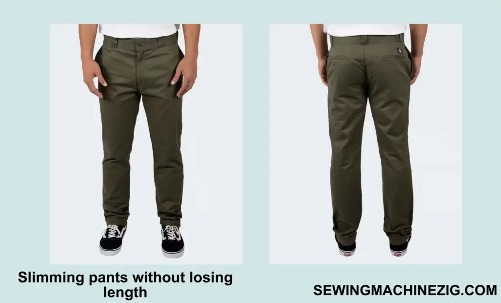 Slimming pants without losing length