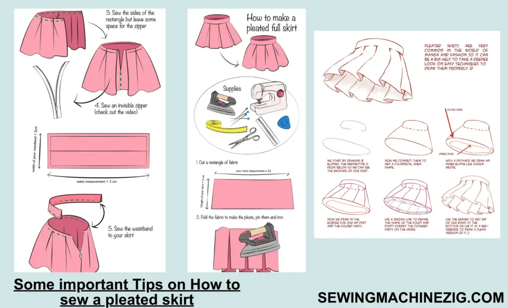 Some important Tips on How to sew a pleated skirt