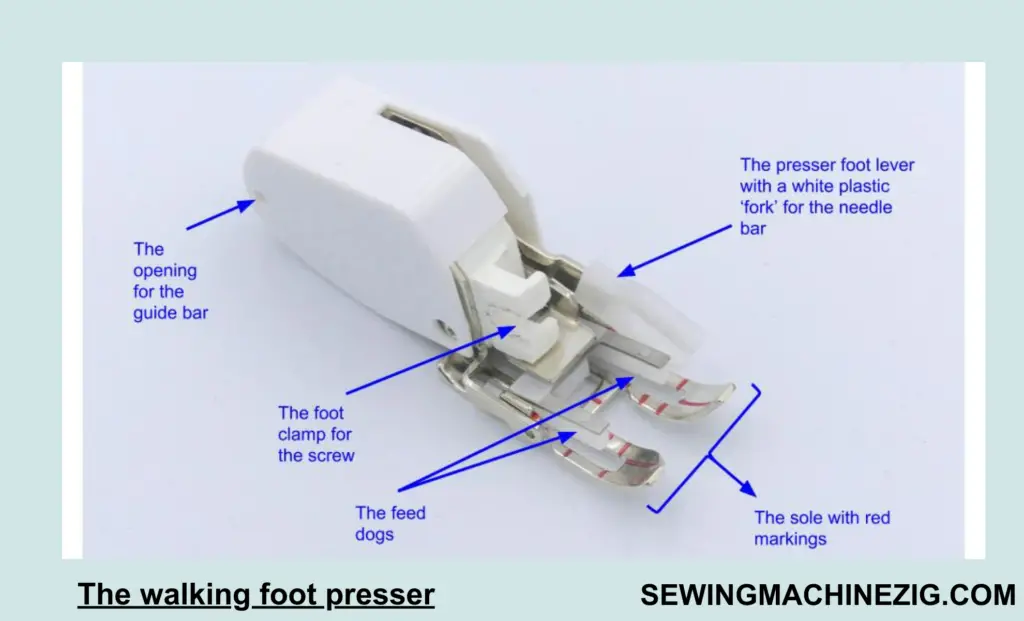 The walking foot presser
