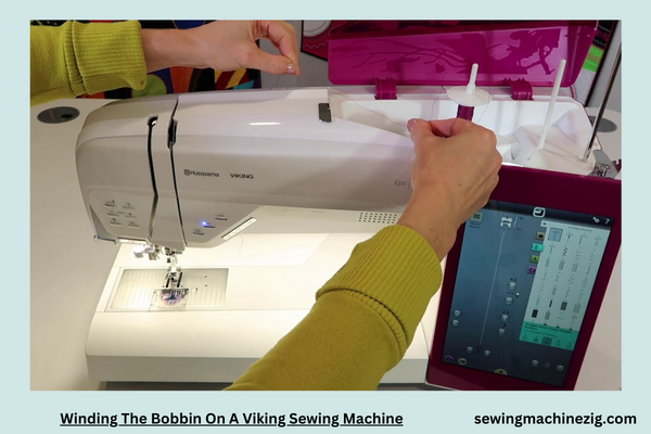 Winding The Bobbin On A Viking Sewing Machine