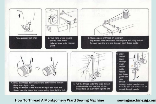 How To Thread A Montgomery Ward Sewing Machine 1