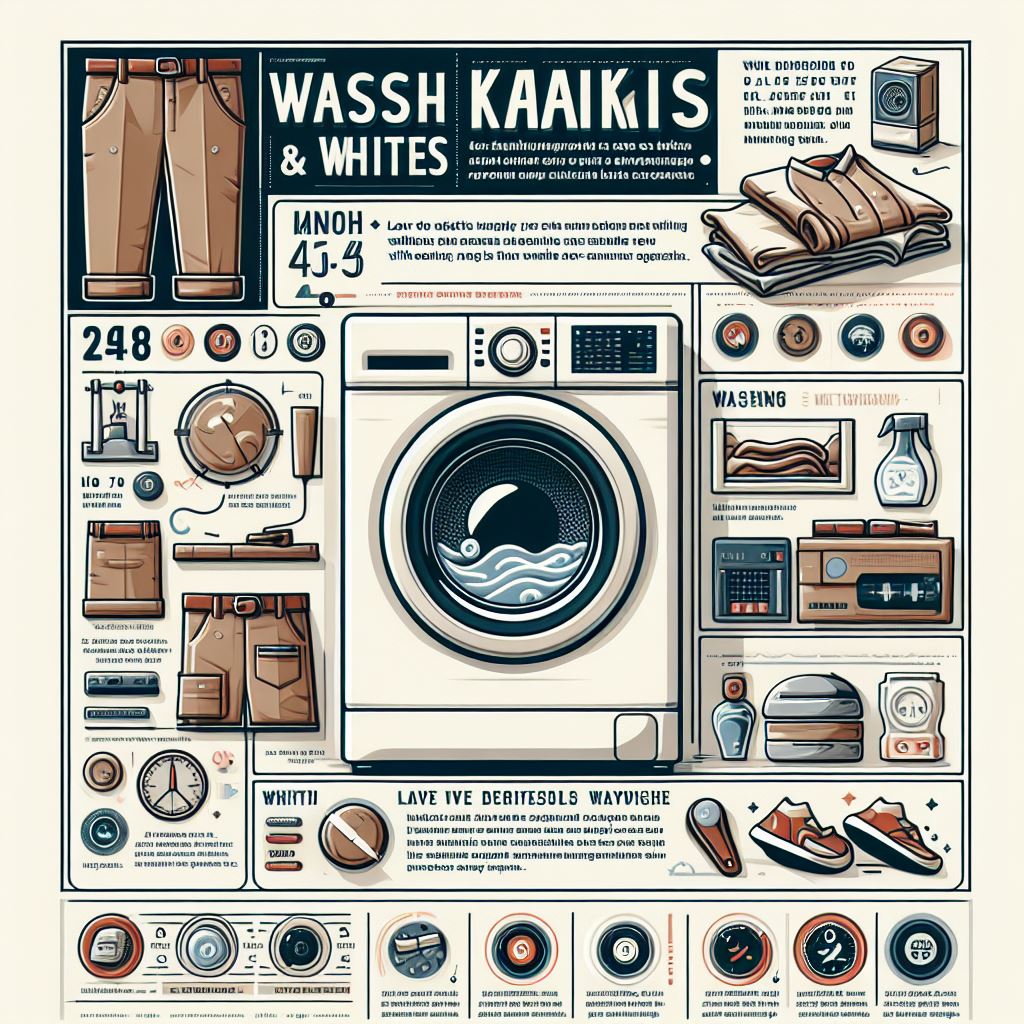 can you wash khakis with white